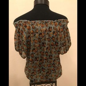 Floral ROMY Sz Lg Blouson Top